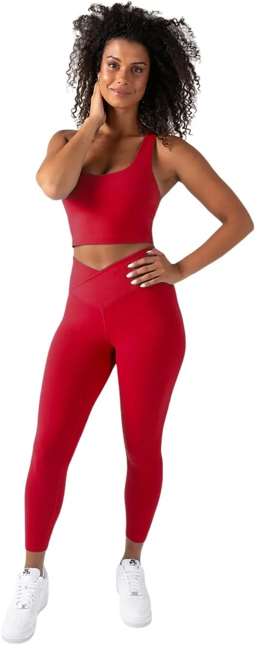 YITTY Active Women's Ultraluxe Crossover High-Waist Legging, Athleisure, 4-Way-Stretch