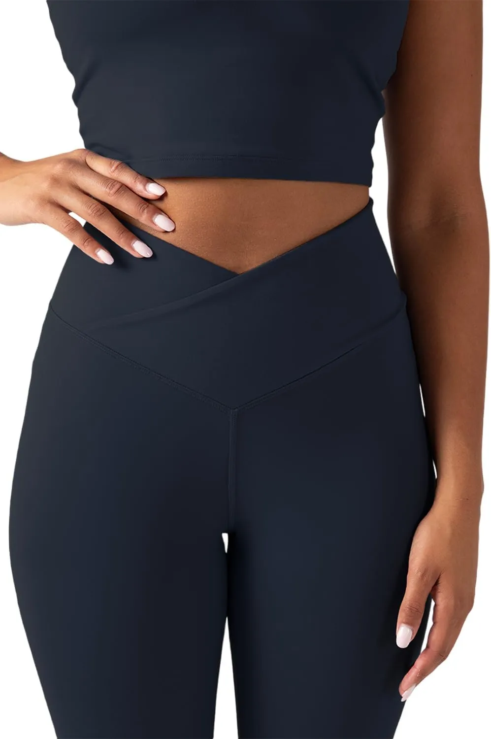 YITTY Active Women's Ultraluxe Crossover High-Waist Legging, Athleisure, 4-Way-Stretch