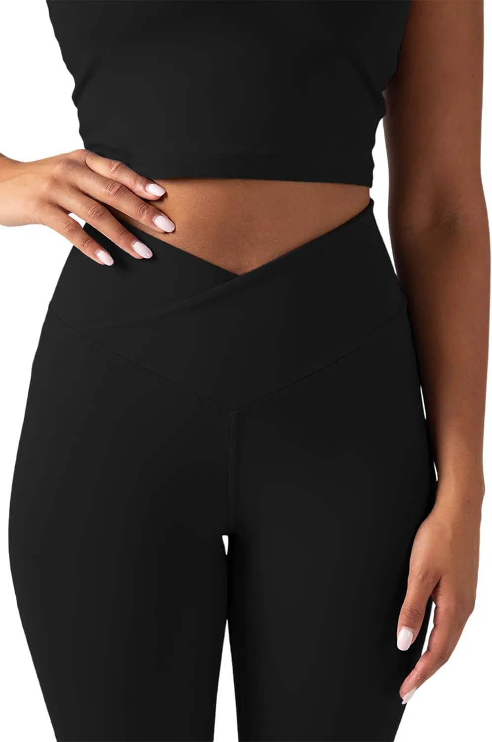 YITTY Active Women's Ultraluxe Crossover High-Waist Legging, Athleisure, 4-Way-Stretch