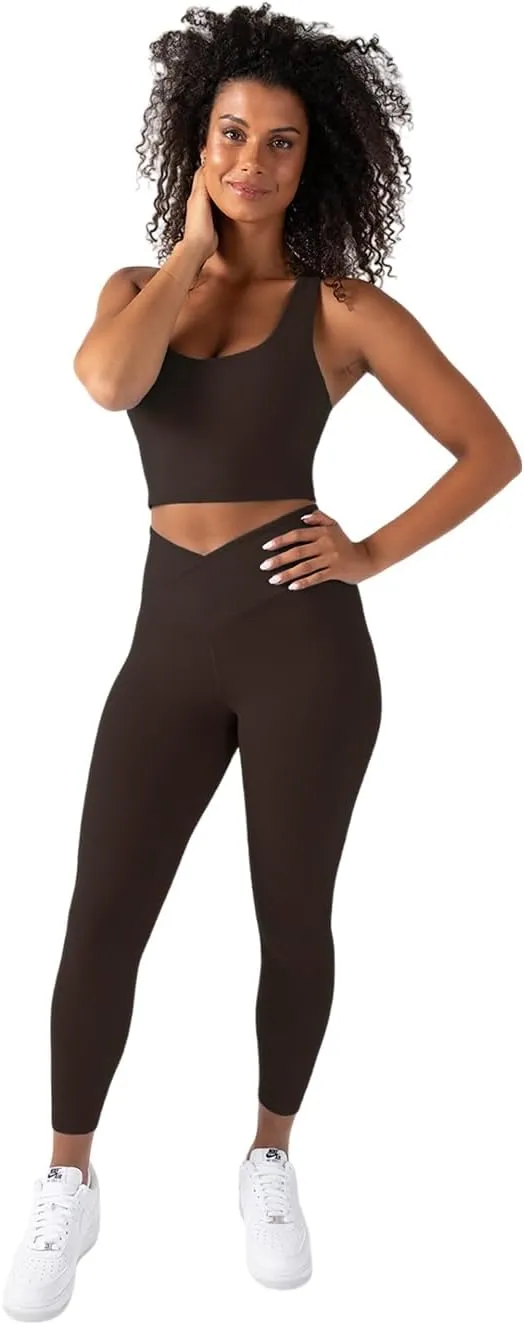 YITTY Active Women's Ultraluxe Crossover High-Waist Legging, Athleisure, 4-Way-Stretch