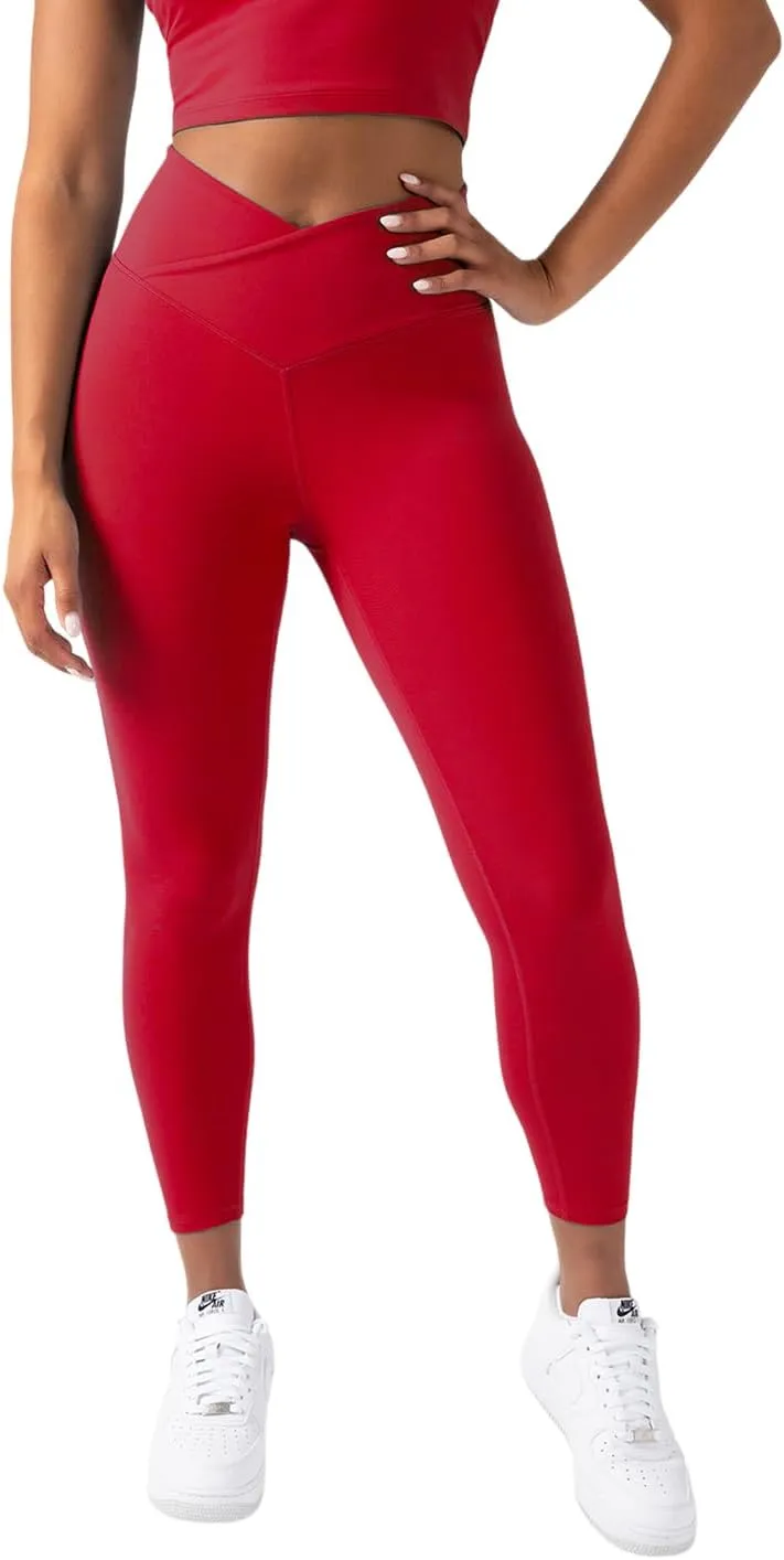 YITTY Active Women's Ultraluxe Crossover High-Waist Legging, Athleisure, 4-Way-Stretch