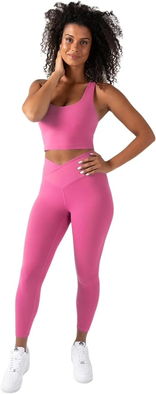 YITTY Active Women's Ultraluxe Crossover High-Waist Legging, Athleisure, 4-Way-Stretch