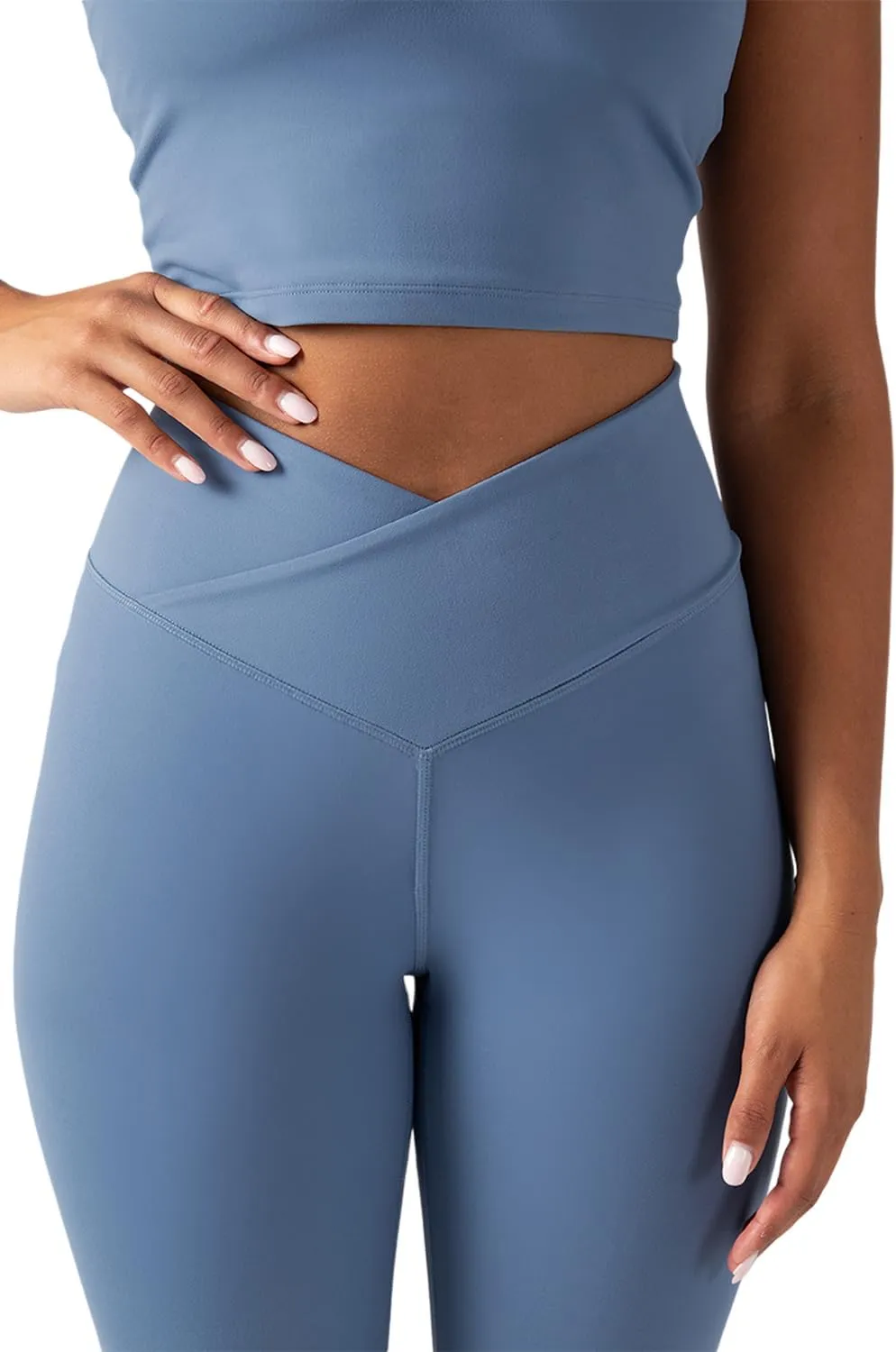 YITTY Active Women's Ultraluxe Crossover High-Waist Legging, Athleisure, 4-Way-Stretch
