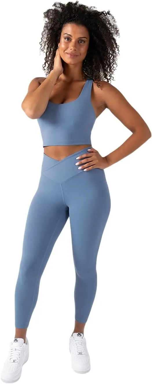 YITTY Active Women's Ultraluxe Crossover High-Waist Legging, Athleisure, 4-Way-Stretch