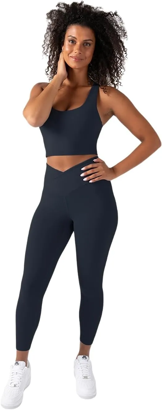 YITTY Active Women's Ultraluxe Crossover High-Waist Legging, Athleisure, 4-Way-Stretch