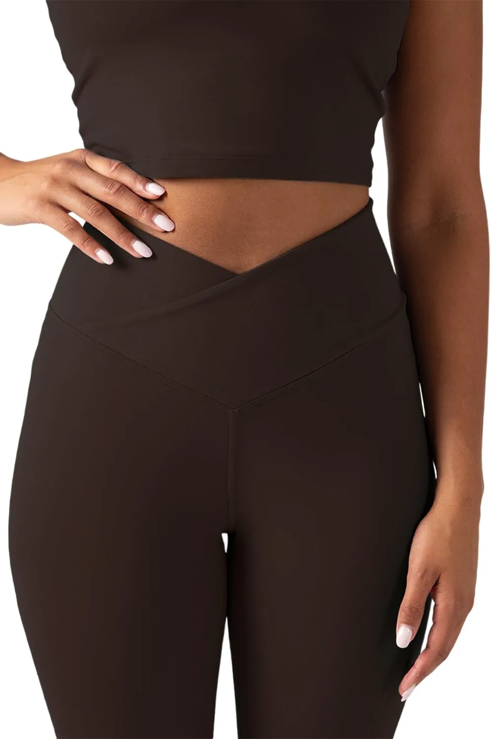 YITTY Active Women's Ultraluxe Crossover High-Waist Legging, Athleisure, 4-Way-Stretch