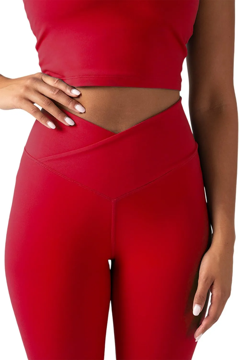 YITTY Active Women's Ultraluxe Crossover High-Waist Legging, Athleisure, 4-Way-Stretch