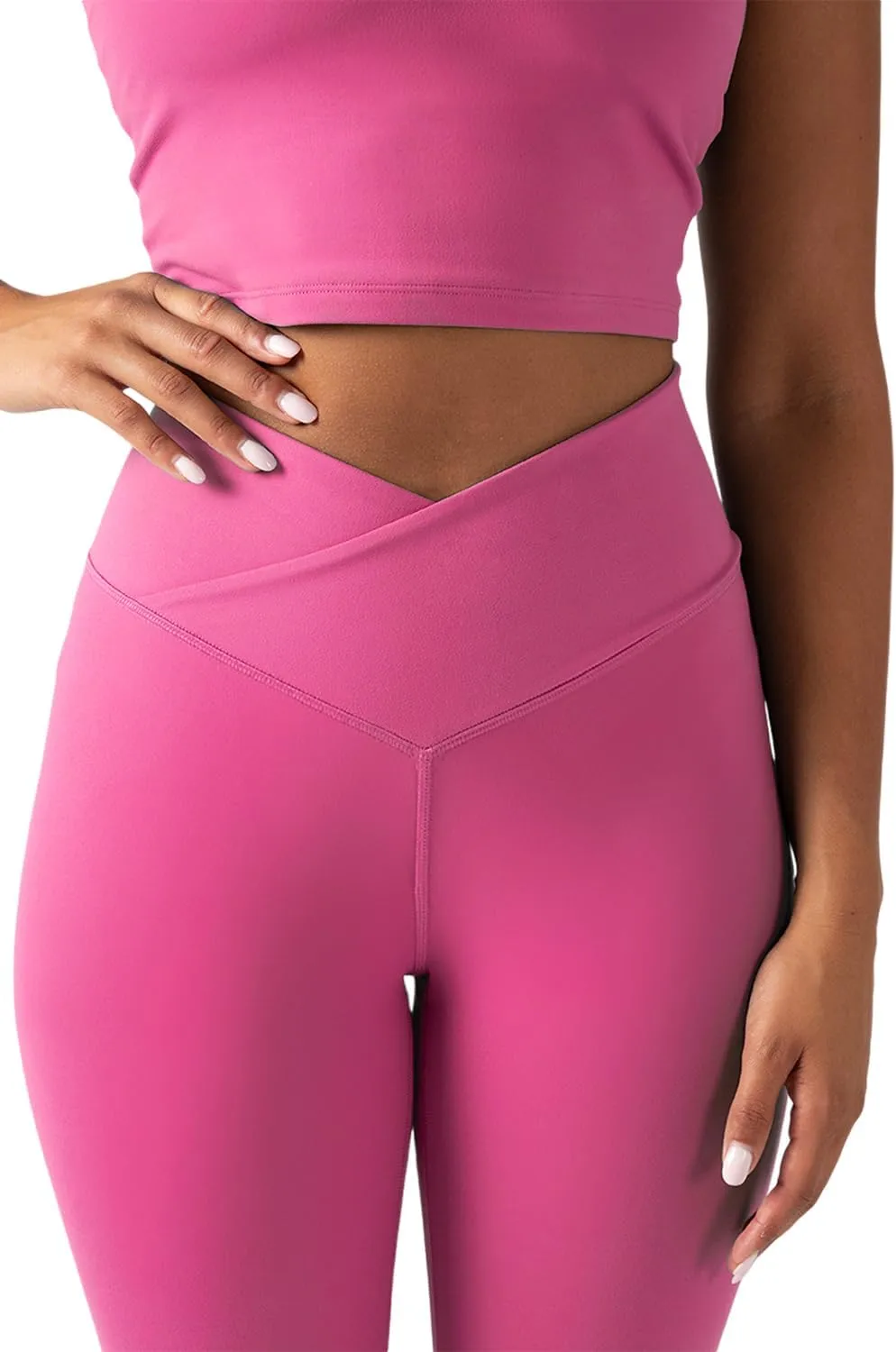 YITTY Active Women's Ultraluxe Crossover High-Waist Legging, Athleisure, 4-Way-Stretch