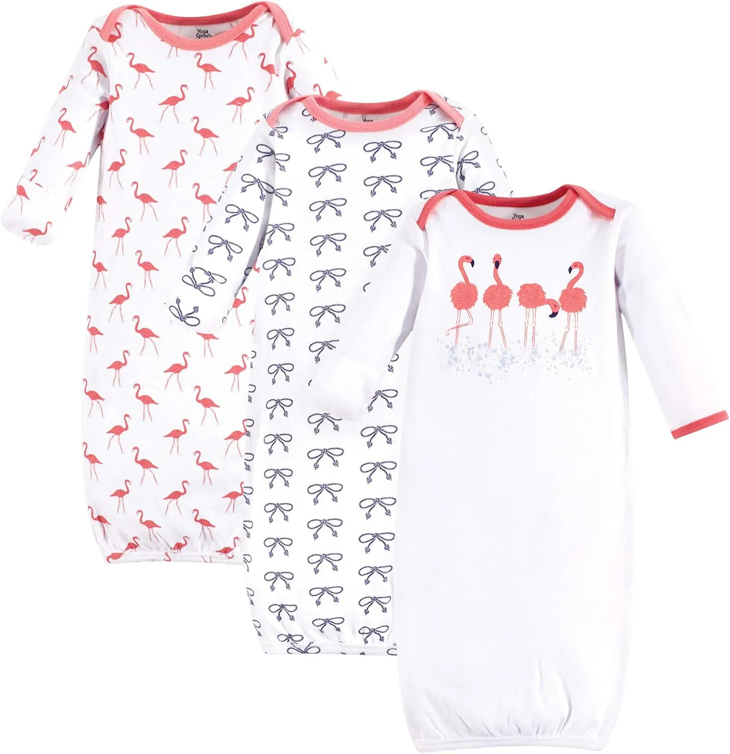 Yoga Sprout Cotton Gowns, 3 Pack