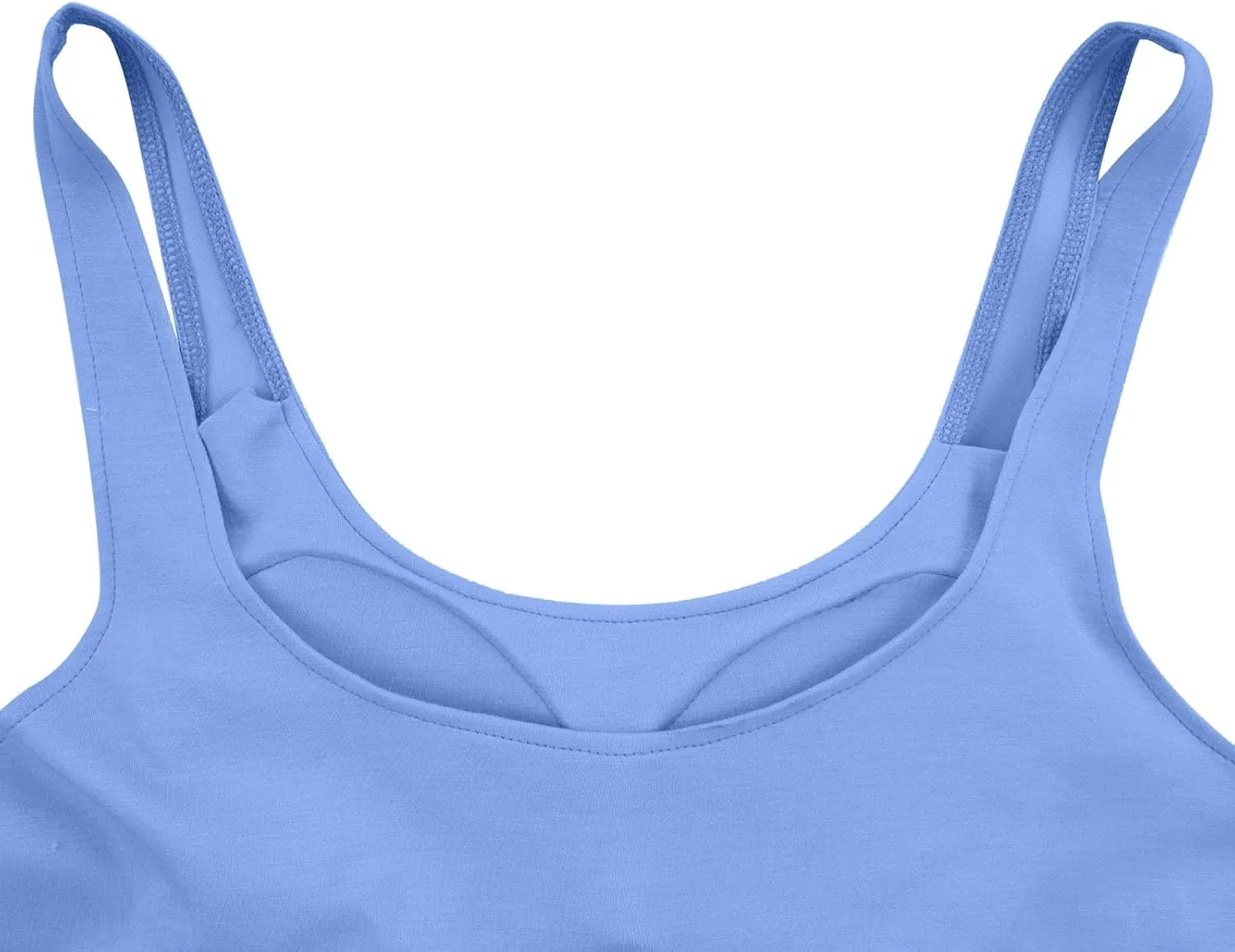 ZYXTIM Built in Bra Tank Tops for Women Sleeveless V Neck Workout Yoga Camis Shirts Cotton Stretch Quick Dry Basic Cami Tops