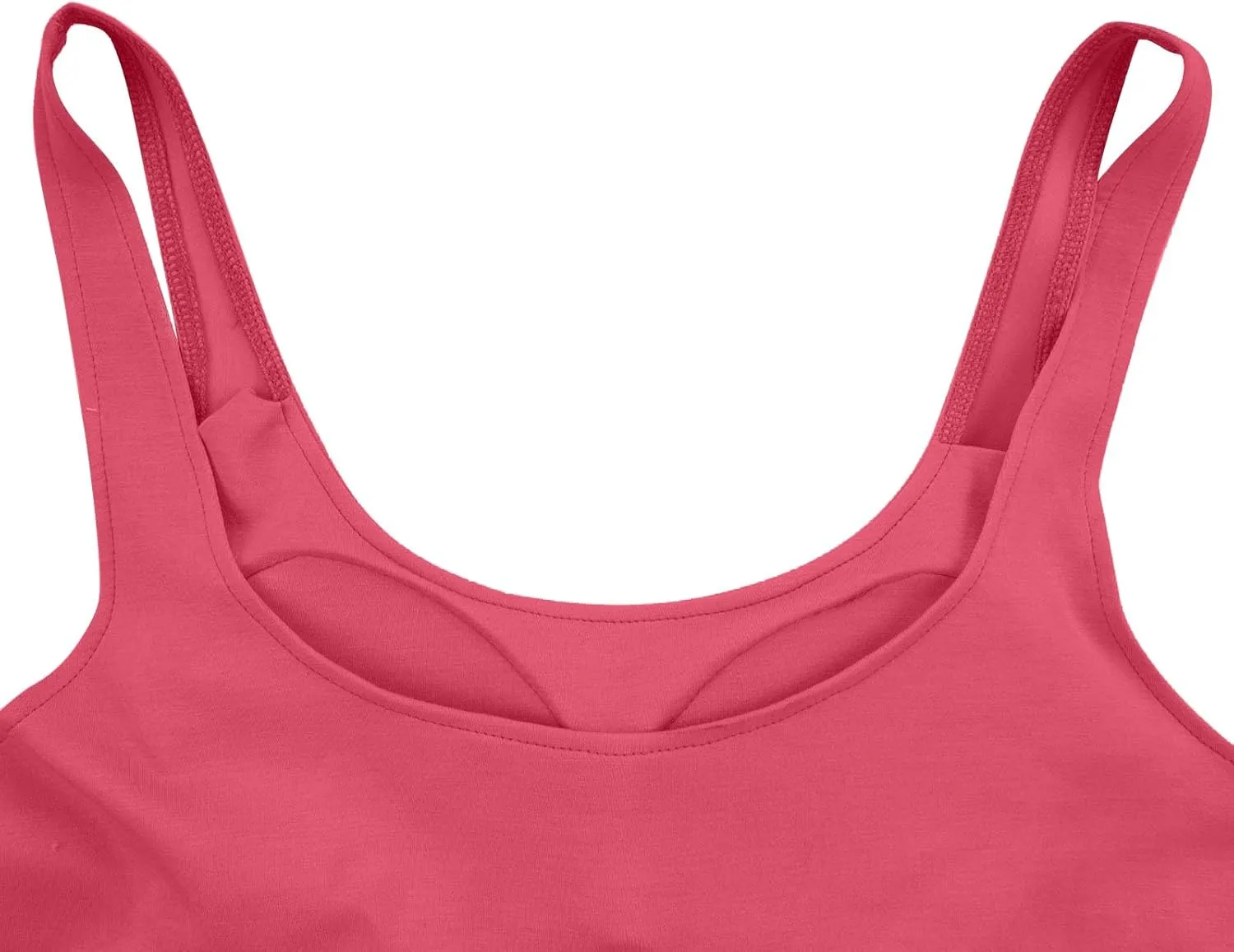 ZYXTIM Built in Bra Tank Tops for Women Sleeveless V Neck Workout Yoga Camis Shirts Cotton Stretch Quick Dry Basic Cami Tops