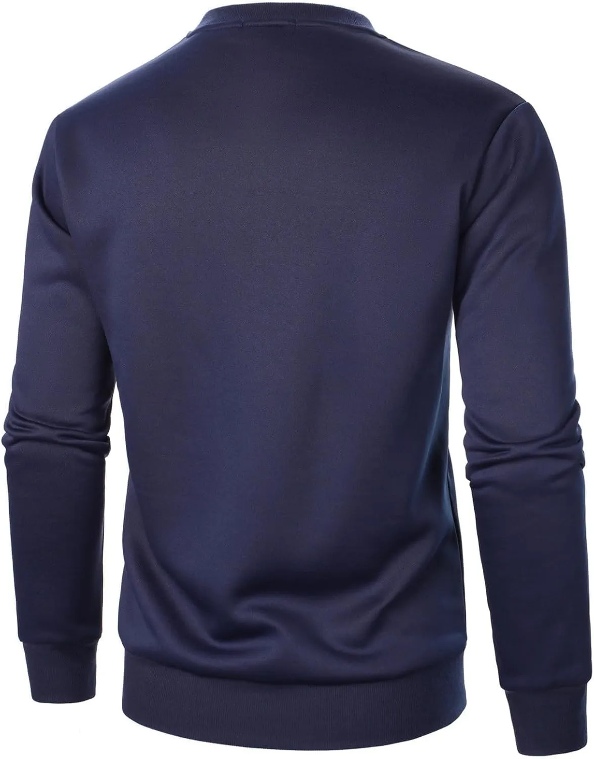 ZYXTIM Men's Sherpa Lined Sweatshirt Fleece Crewneck Long Sleeve Thermal Thick Winter Pullover Top Sweater Warm John Shirts